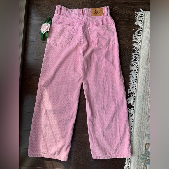 BDG High & Wide Pink Corduroy Pants - Picture 7 of 9